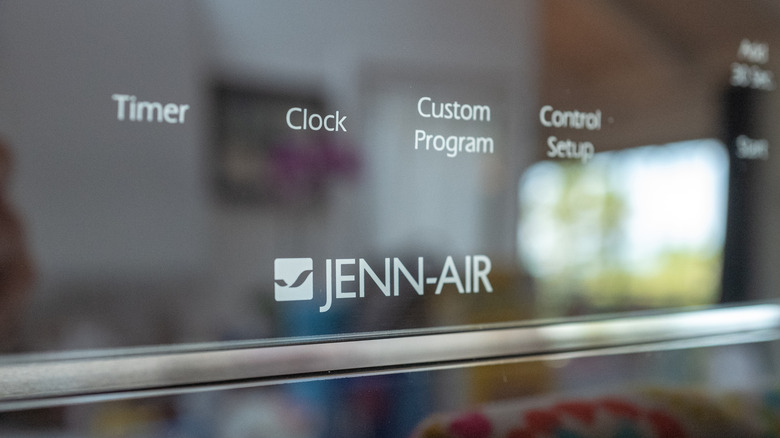 The front of a JennAir oven