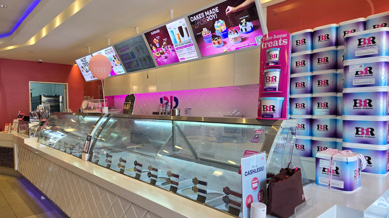 View of the Baskin-Robbins ice cream counter