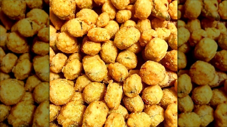 Crispy fried okra nuggets