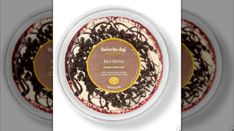 Top view of Target Favorite Day Double Red Velvet Cake