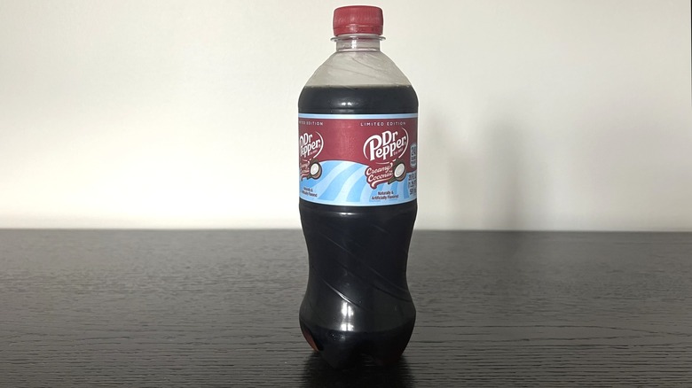 Bottle of Dr Pepper Creamy Coconut