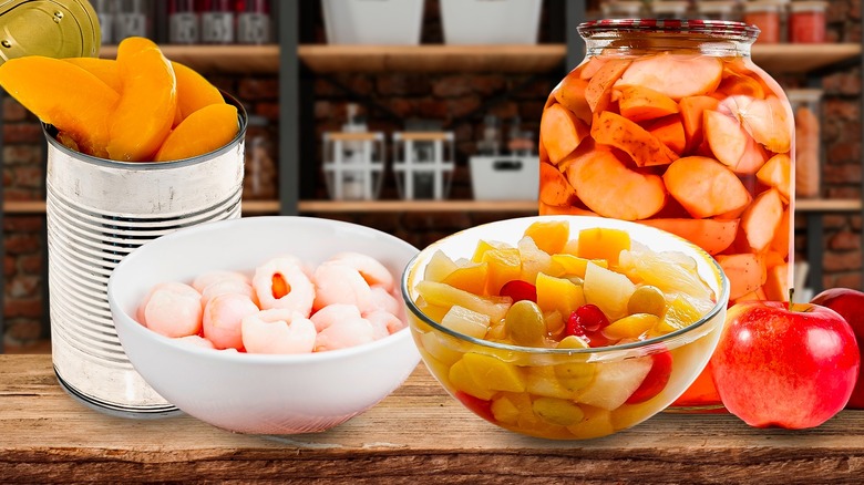 canned peaches lychees fruit cocktail