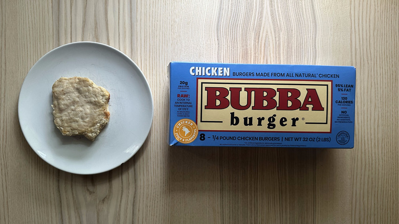 Chicken Bubba Burger on white plate