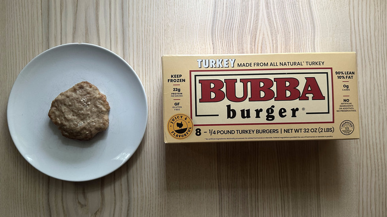 Turkey Bubba Burger on white plate