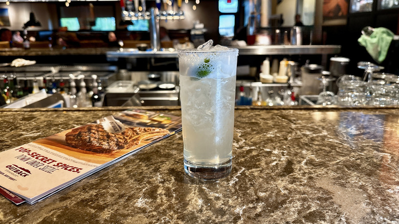 Outback Steakhouse margarita on a bar