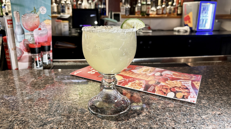 Red Robin margarita on a bar