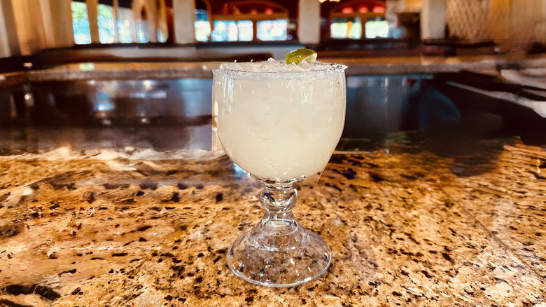 Margarita on a restaurant bar