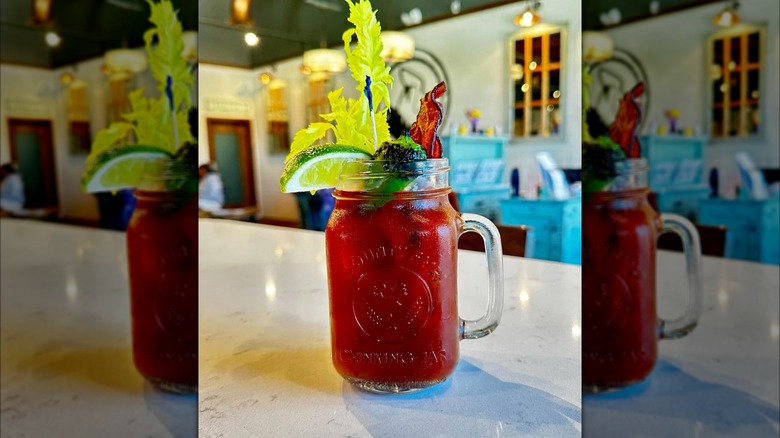 Another Broken Egg Cafe bloody Maria in a glass