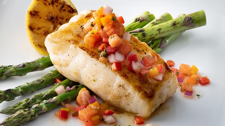Fogo de Chão Brazilian Steakhouse sea bass with mango relish
