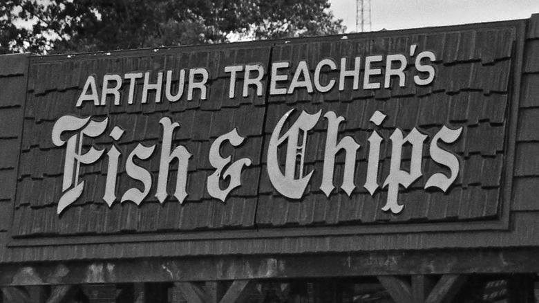Vintage sign for Arthur Treacher's Fish & Chips