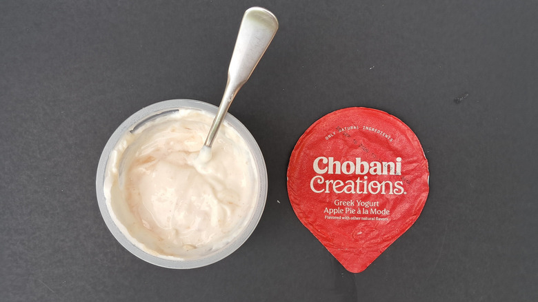 cup of yogurt with spoon