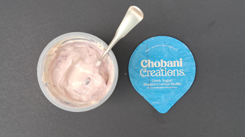 cup of yogurt with spoon