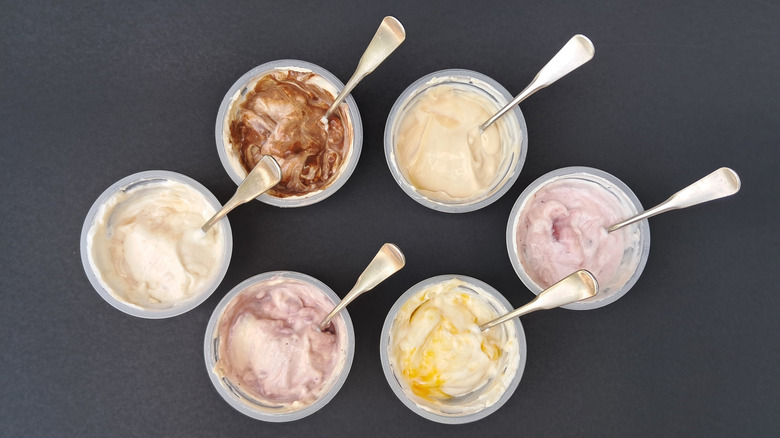 six cups of yogurt
