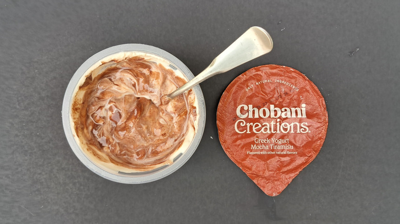 yogurt with chocolate swirls