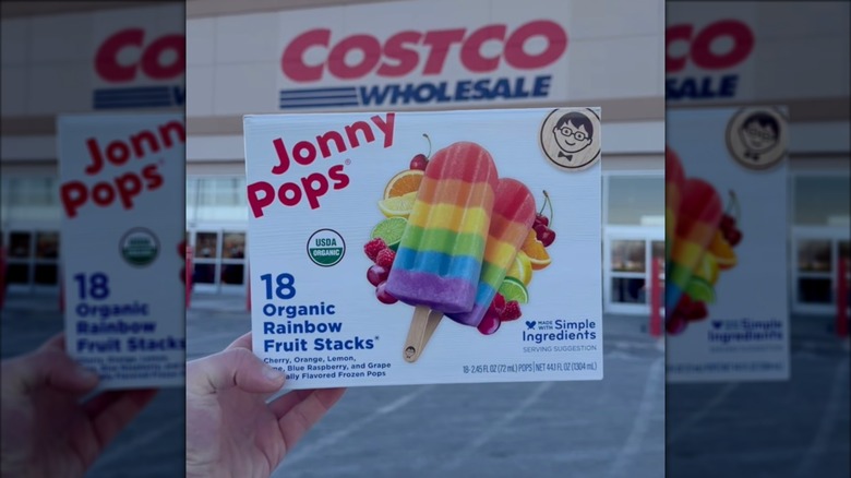 Hand holding JonnyPops package