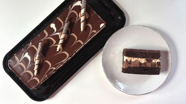 Top view of Tuxedo cake