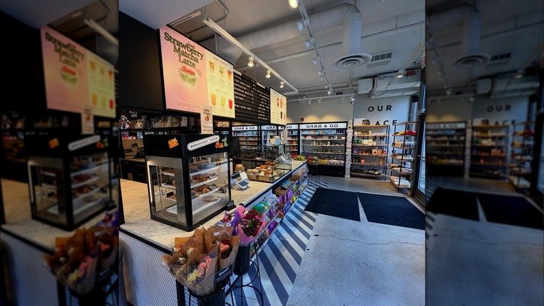 The inside of a cafe and market