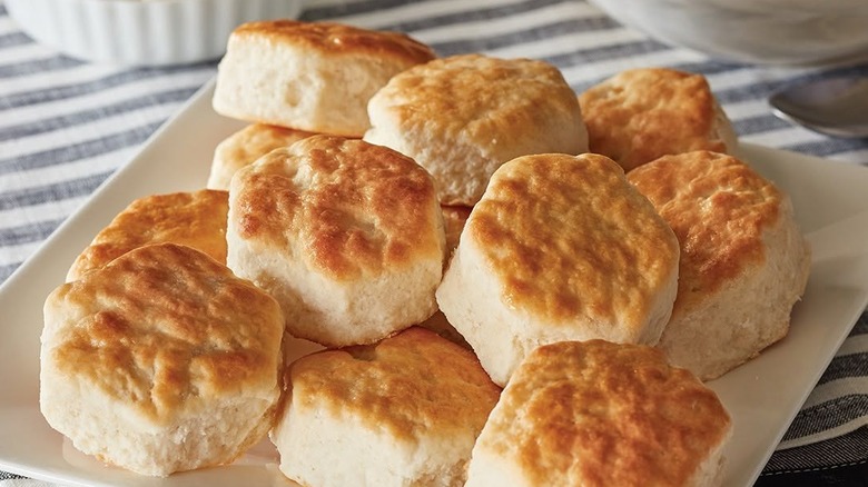 A plate of biscuits from Cracker Barrel