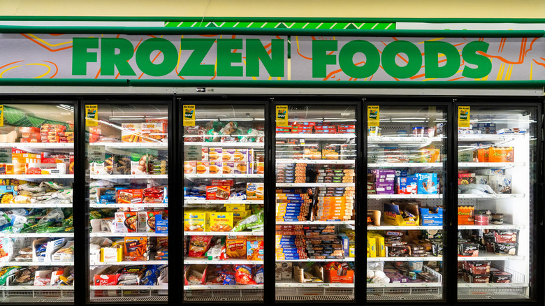 Dollar Tree freezer full of food