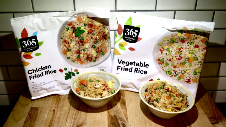 365 Whole Foods fried rice packets and bowls