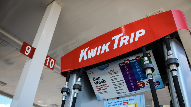 Gas Pump with Kwik Trip Logo
