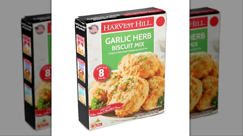 Harvest Hill Garlic Herb Biscuit Mix on white background