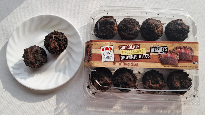 Plate and package of brownies