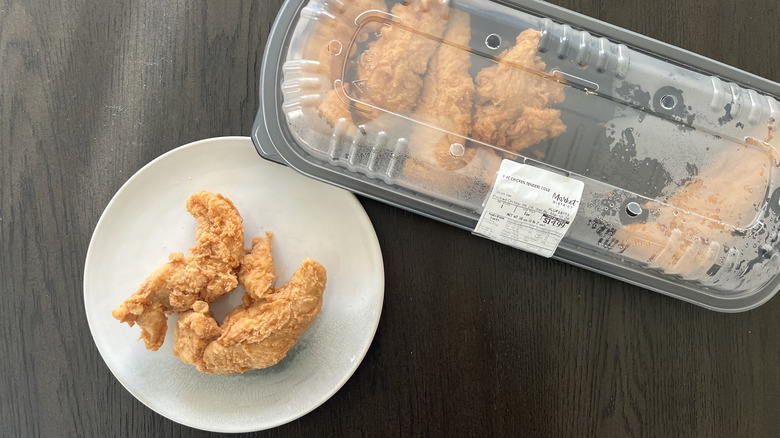 Giant Eagle chicken tenders on a plate.