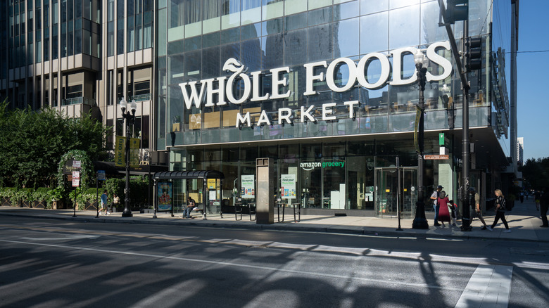 Whole Foods Market store on busy Chicago street