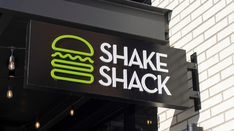 A Shake Shack sign outside a restaurant