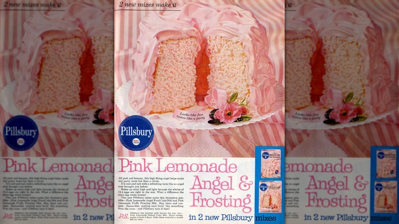 Magazine advertisement for Pillsbury Pink Lemonade Angel Cake box mix