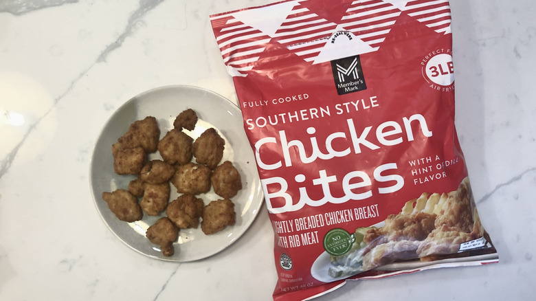 Member's Mark Southern style chicken bites on a plate.