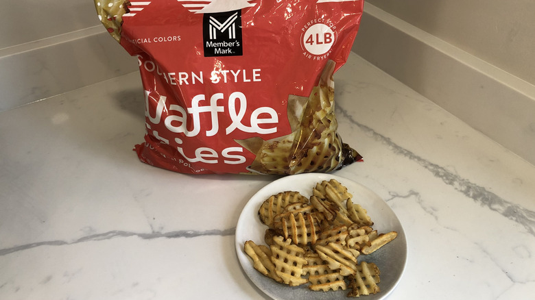 Member's Mark Southern style waffle fries on a plate.