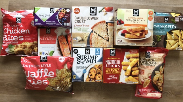 10 different Sam's Club Maker's Mark freezer items.