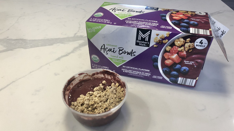 Member's Mark acai bowl with granola on top.
