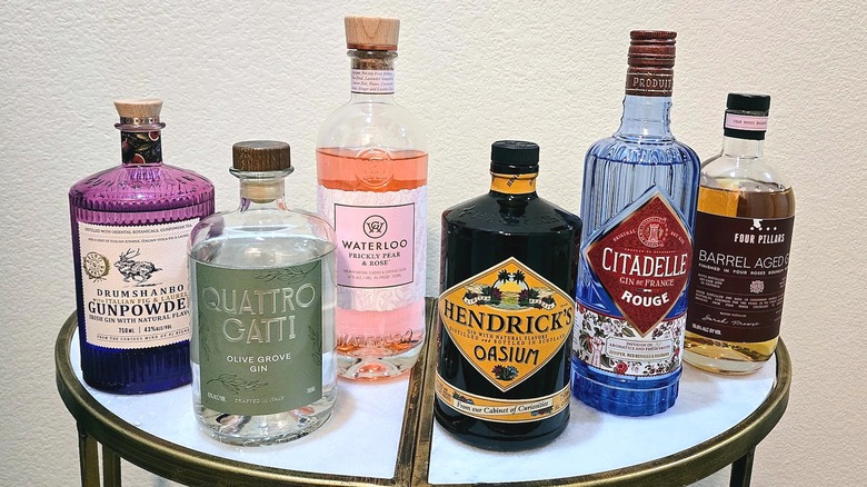 Bottles of 2025 release gins