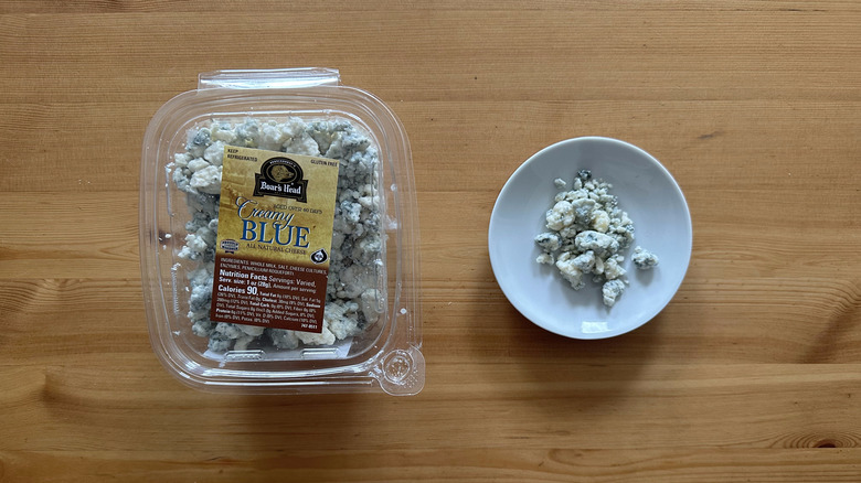 Boar's Head Creamy Blue Cheese on wooden table