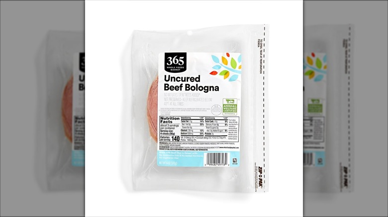 Packaged uncured bologna made by 365 Whole Foods