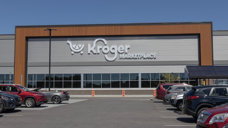 Exterior of a Kroger store