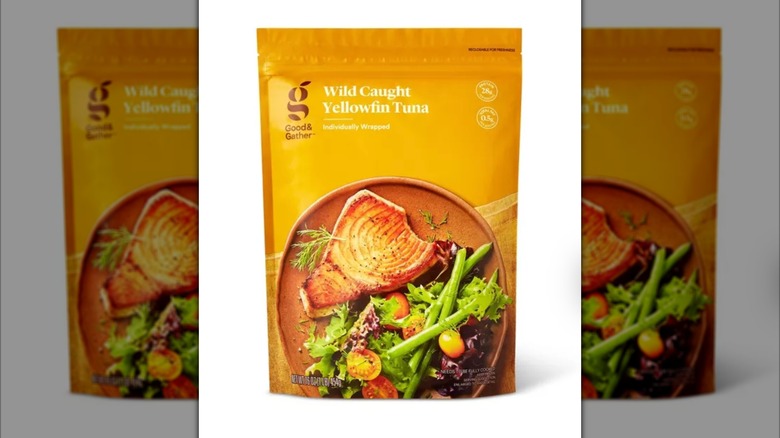 Yellow bag of yellowfin tuna