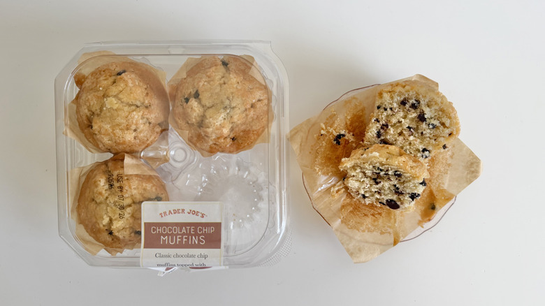 Chocolate Chip muffin on a plate
