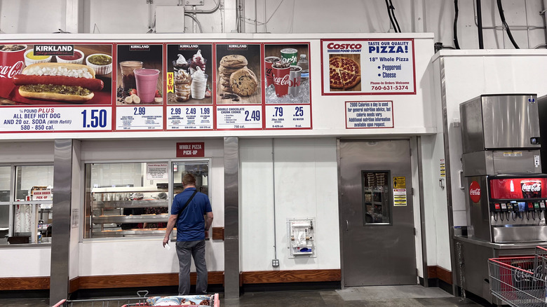 Person ordering food at Costco food court