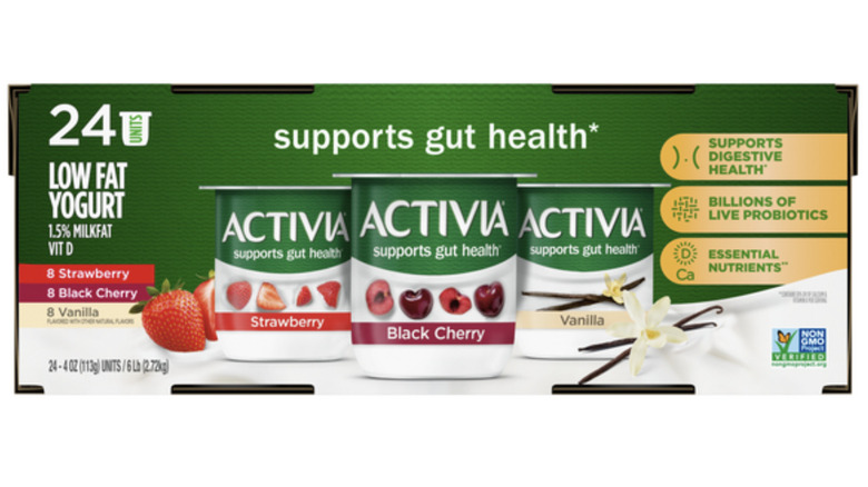 Activia Lowfat Yogurt Variety Pack with white background
