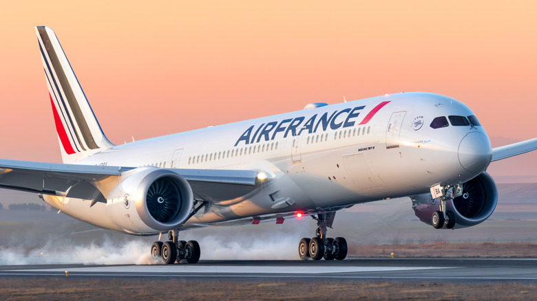 An Air France airplane on the tarmac
