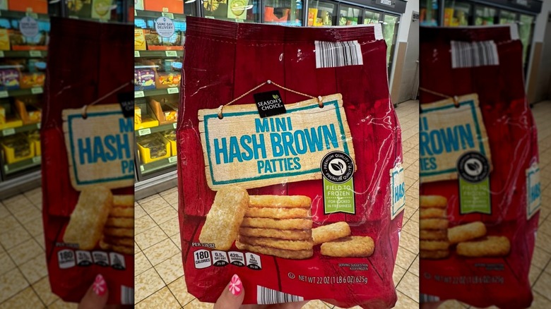 Bag of Season's Choice hash brown patties