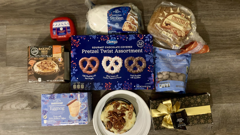Aldi holiday products on table