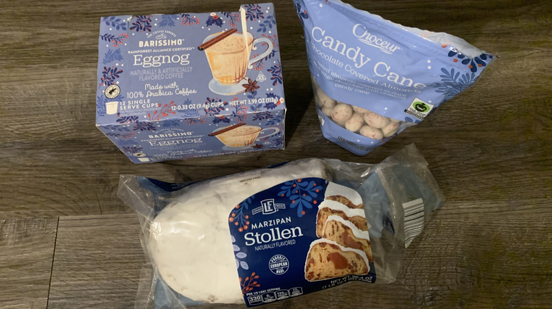 Aldi holiday products on table