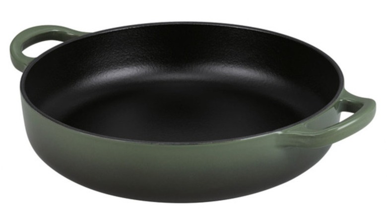 Green Cast Iron Sauté Pan