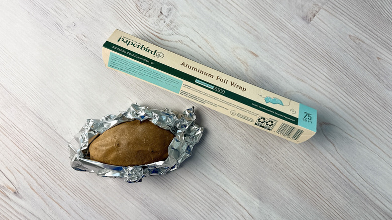 paperbird foil and baked potato