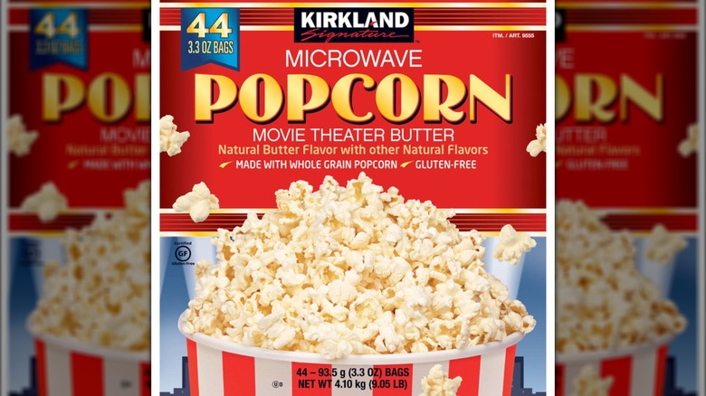 Kirkland Signature Microwave Popcorn packaging